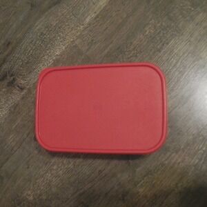 Tupperware Red Lid Container Rectangular Food Storage 2 Liter